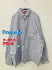 Paragraph パラグラフ シャツ/ブラウス スカイブルー コットン バックプリント ワンポイント ブランドロゴ 刺繍 ミドル丈 長袖 ボタンダウン メンズのサムネイル