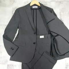 【美品】Beauty＆YOUTH TR ストレッチ スーツセットアップ Мサイズ（ジャケ）Sサイズ（パンツ） チャコールグレー ポリエステル シングル ジャケット 2B 2ボタン アンクルパンツ ノープリーツ ユナイテッドアローズのサムネイル