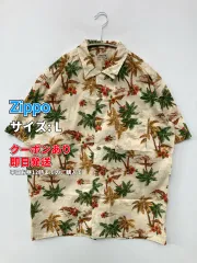 Zippo シャツ/ブラウス L ベージュ コットン 花柄・ボタニカル柄 その他総柄 ミドル丈 半袖 レギュラーカラー メンズのサムネイル