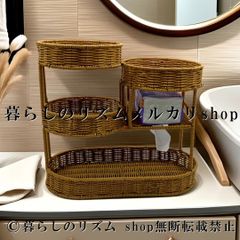 昭和レトロ✨ラタン 花台 花車 フラワースタンド 籐家具 3鉢