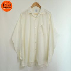 50s 船タグ タウンクラフト ギャバジン レーヨンシャツ オープンカラー