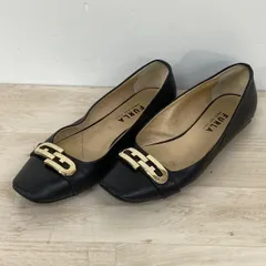 FURLA フルラ パンプス レディース ブラック/黒 ゴールド金具 スクエアトゥ フラットシューズ/靴 サイズ不明[OI03670]のサムネイル