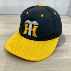 미품 미즈노/MIZUNO 한신 타이거스 캡/모자 블랙×옐로우 사이즈 54 cm-56 cm 폴리에스텔 100% HT 자수[ON00659]