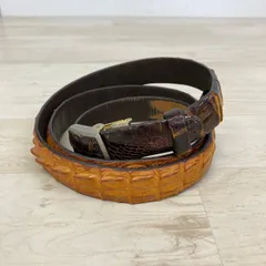 クロコダイル ベルト ブラウン×ライトブラウン PAT.P-56502 FOR THICK(厚)[OR02887]のサムネイル