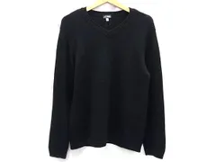 ■美品■ ARMANI JEANS アルマーニジーンズ ウール100％ 長袖 ニット セーター トップス 表記サイズ S 洋服 メンズ ブラック系 DN9642のサムネイル