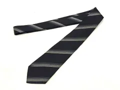 ■美品■ LOUIS VUITTON ルイヴィトン シルク100% ストライプ ネクタイ ビジネス 紳士 メンズ ネイビー系 DN9749のサムネイル