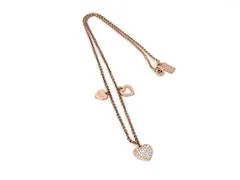 ■美品■ COACH コーチ ラインストーン ハート ネックレス ペンダント アクセサリー レディース ピンクゴールド系 DN9973のサムネイル