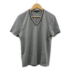 GUCCI(グッチ) 半袖Tシャツ サイズS メンズ美品  - 190221 ダークグレー Vネック/シェリー(ウェブ)のサムネイル