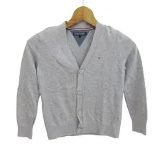 トミーヒルフィガー カーディガン トップス 長袖 Vネック キッズ 男の子用 122サイズ グレー TOMMY HILFIGER 【中古】のサムネイル