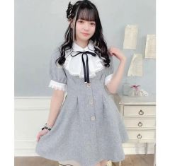 Lumignon ルミニョンRibbon hood flare onepiece - メルカリ