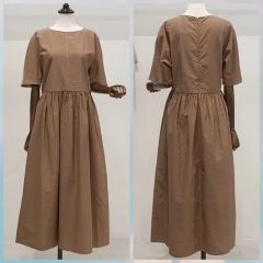 the9shop EVERYDAYdress ベージュ 半袖 ロングワンピース the9shop EVERYDAYdress ベージュ 半袖 ロングワンピース - メルカリ
