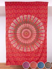 〔各色あり〕マルチクロス　マンダラ〔209cm×135cm〕大きな布 / タペストリー テーブルクロス マルチクロス ベのサムネイル