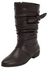 コンフォートビュー レディース シューズ ブーツ・レインブーツ Comfortview Theather Wide Calf Boot Brown ブラウンのサムネイル