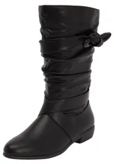コンフォートビュー レディース シューズ ブーツ・レインブーツ Comfortview Theather Wide Calf Boot Black ブラックのサムネイル