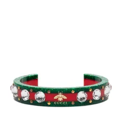 グッチ シェリーライン ビー バングル レッド グリーン プラスチック クリスタル レディース GUCCI【244-73852】のサムネイル