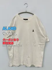 ALAND Tシャツ/カットソー L アイボリー 無地 ワンポイント ミドル丈 半袖 クルーネック(丸首) メンズ レディースのサムネイル