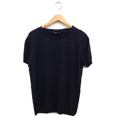 ランバン LANVIN 半袖 ニット セーター 無地 シルク混 キャメル M ネイビー 紺 /FT33のサムネイル