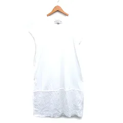 ダリア dahl'ia ワンピース ロング キャップスリーブ レース コットン F ホワイト 白 /KT2のサムネイル