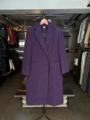 アナスイ パープル ヘリンボーン ロングコート 55 Sのサムネイル