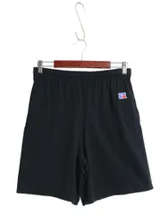 【お得なクーポン配布中!】 90s USA製 ラッセル ポケット付き ショートパンツ メンズ S / オールド イージー ショーツ ハーフパンツ 短パン コットン ワンポイント 黒のサムネイル
