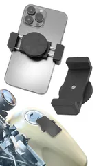 【GOROPRI】バイク スマホホルダー マグネット バイク用スマホホルダー 超強力 マグネット式 燃料タンクにワンタッチで貼付け カメラアクセサリ スマホマウント PUレザー収納袋付き (ブラック) [ブラック]のサムネイル