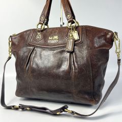 COACH Leather 2way Bag Brown Y2K archive - メルカリ