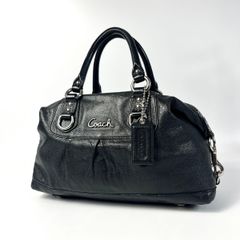 COACH マディソン アシュレイ 2WAY 黒 レザー ショルダー ボストン