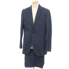 中古】イザイア ISAIA ウールアンゴラ ダブルブレストコート ネイビー