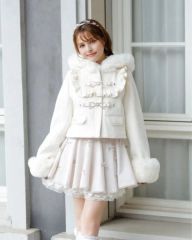 ♥様専用♡新品タグ♡リズリサ♡ビジューリボンショートファーフード