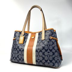 COACH トートバッグ シグネチャー ネイビー F29064 A4 OL - メルカリ