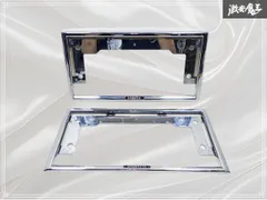 ★破損無し/装着OK★ ダイハツ純正 汎用 ナンバーフレーム ナンバープレート ライセンス プレート ライセンス枠 メッキ 2枚セット 激安魔王のサムネイル