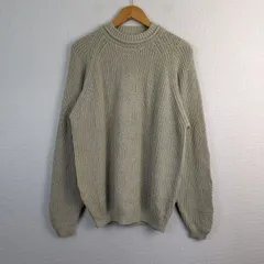 SIMPLE LIFE シンプルライフ 長袖ニット ケーブル編み グレージュ L メンズ 古着 クラシック シンプルのサムネイル