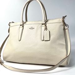 コーチ COACH ハンドバッグ 2way レザー ケルシー 白 ほぼ新品 - メルカリ