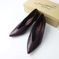 美品 2025AW ルタロン LE TALON 4.5cmポインテッドハイバンプパンプス 24cm＼ワイン ヒール 人工皮革【2400015053363】のサムネイル