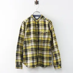 ナチュラルランドリー NATURAL LAUNDRY コットンバンドカラーチェックネルシャツ 2 イエロー┃ブラウス トップス【2400015048888】のサムネイル