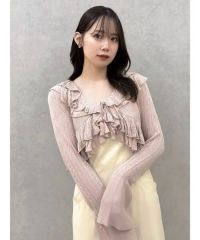 Notre émor blooming Frill Knit ピンク 完売品 - メルカリ