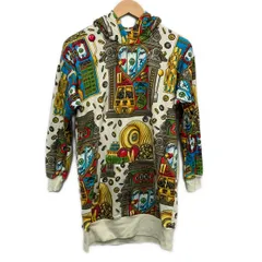 MOSCHINO(モスキーノ) パーカー サイズI 36 レディース美品  - アイボリー×グレーベージュ×マルチ 長袖/ロング丈/COUTURE!のサムネイル