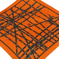 HERMES(エルメス) スカーフ カレプリセ オレンジ×ダークグレー×白 リボン柄のサムネイル