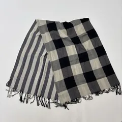 Y's ワイズ Yohji Yamamoto ヨウジヤマモト チェック x ストライプ ストール サイズ 53cm x 153cm 位 806-0020のサムネイル