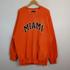 STEVE & BARRY'S スティーブアンドバリーズ カレッジスウェット トレーナー MIAMI オレンジ XL メンズ アメカジ ストリートのサムネイル
