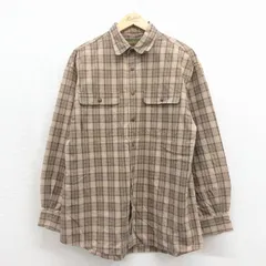 L/古着 ティンバーランド 長袖 ブランド シャツ メンズ 00年代 00s コットン ブラウン チェック 26jun12のサムネイル