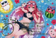 【中古】ポストカード さくらみこ 箔押し複製サイン&メッセージ入りおるだん描き下ろしポストカード 「バーチャルYouTuber ホロライブ さくらみこ 活動7周年記念 活動7周年記念フルセット」 購入特典のサムネイル