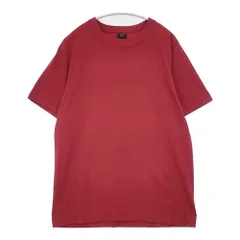 homspun 天竺Tシャツ 無地 コットン クルーネック 日本製 サイズM(XXL) 半袖Ｔシャツ カットソー レッド ユニセックス ホームスパン【中古】6-0620S△のサムネイル