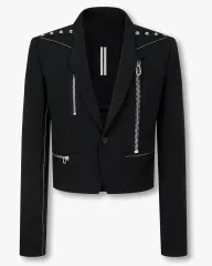 (新品/限定モデル) 25FW RICK OWENS リックオウエンス スティッチ スナップ ディテール ジャケットのサムネイル