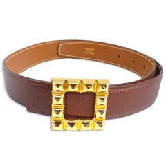 HERMES/エルメス ベルト 丸Y 金色 //j265-9のサムネイル