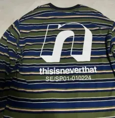 (XL) ディスイズネバーザット ロゴ ストライプ ロングスリーブのサムネイル
