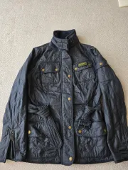 BARBOUR INTERNATIONAL キルティング ジャケット ブラック UK10 55-66のサムネイル
