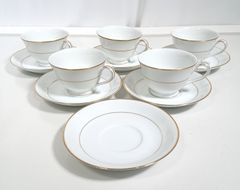 美品】オールドノリタケ トゥレーン 7562 カップ&ソーサー 5客セット 