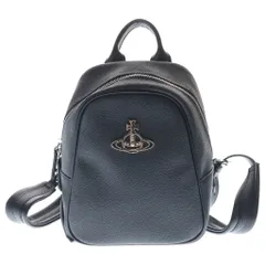 Vivienne Westwood (ヴィヴィアンウエストウッド) ANNIE MINI BACKPACK フロントロゴ付きリュックサック バッグ ブラックのサムネイル