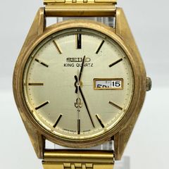 SEIKO セイコー キングクォーツ 4823-8000 SS/GP シャンパン シルバー